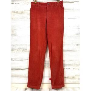 Betabrand Vintage Mens 30 Rust Orange Cordarounds Horizontal Corduroy Pants